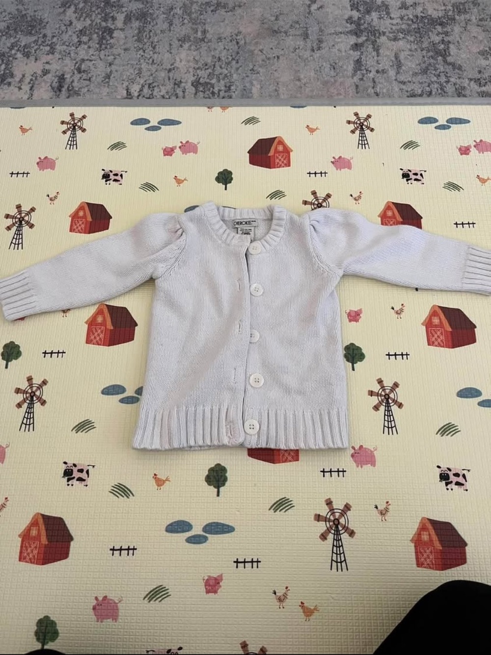Carter's Light Blue Knit Button-Front Baby Cardigan